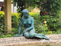 Mermaid Statue Fountain Pool Decor