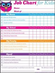 Job Charts For Kids Pack Of 26 Chore Chart Kids Chores