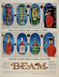 1959 jim beam holiday bottle decanter