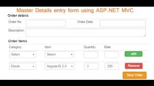 entry form in asp net mvc