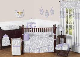 purple and gray baby bedding deals 58