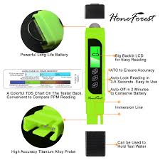 Digital Tds Meter Accurate And Reliable Honeforest Tds Ec Temp Meter 3 In 1 0 9990ppm Ideal Water Tester Ppm Meter Green