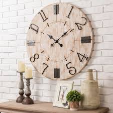 White Wooden Wall Clock 2009500012