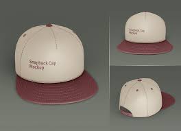 free snapback hat p cap mockup psd