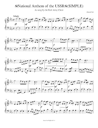 This is a premium feature. Easy National Anthem Of The Ussr Sheet Music For Piano Solo Musescore Com