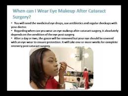 wear eye makeup after cataract surgery