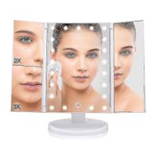 portable lighted table makeup mirror