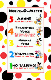 Disney Themed Noise Level Chart