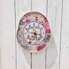 Buy Wall Clock Vintage Shabby Chic