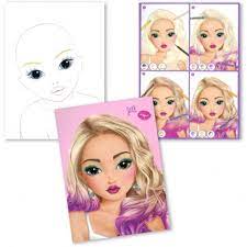 top model make up colouring book mr